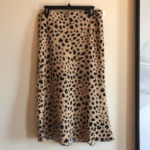 RACHEL ZOE LEOPARD PRINT MIDI SKIRT SIZE M (10)